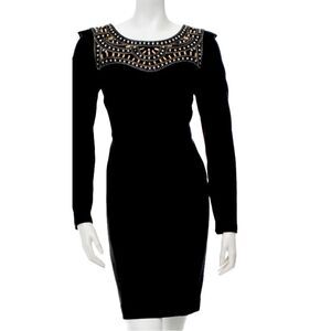 Alice By Temperly Black Beaded Dress Size 4